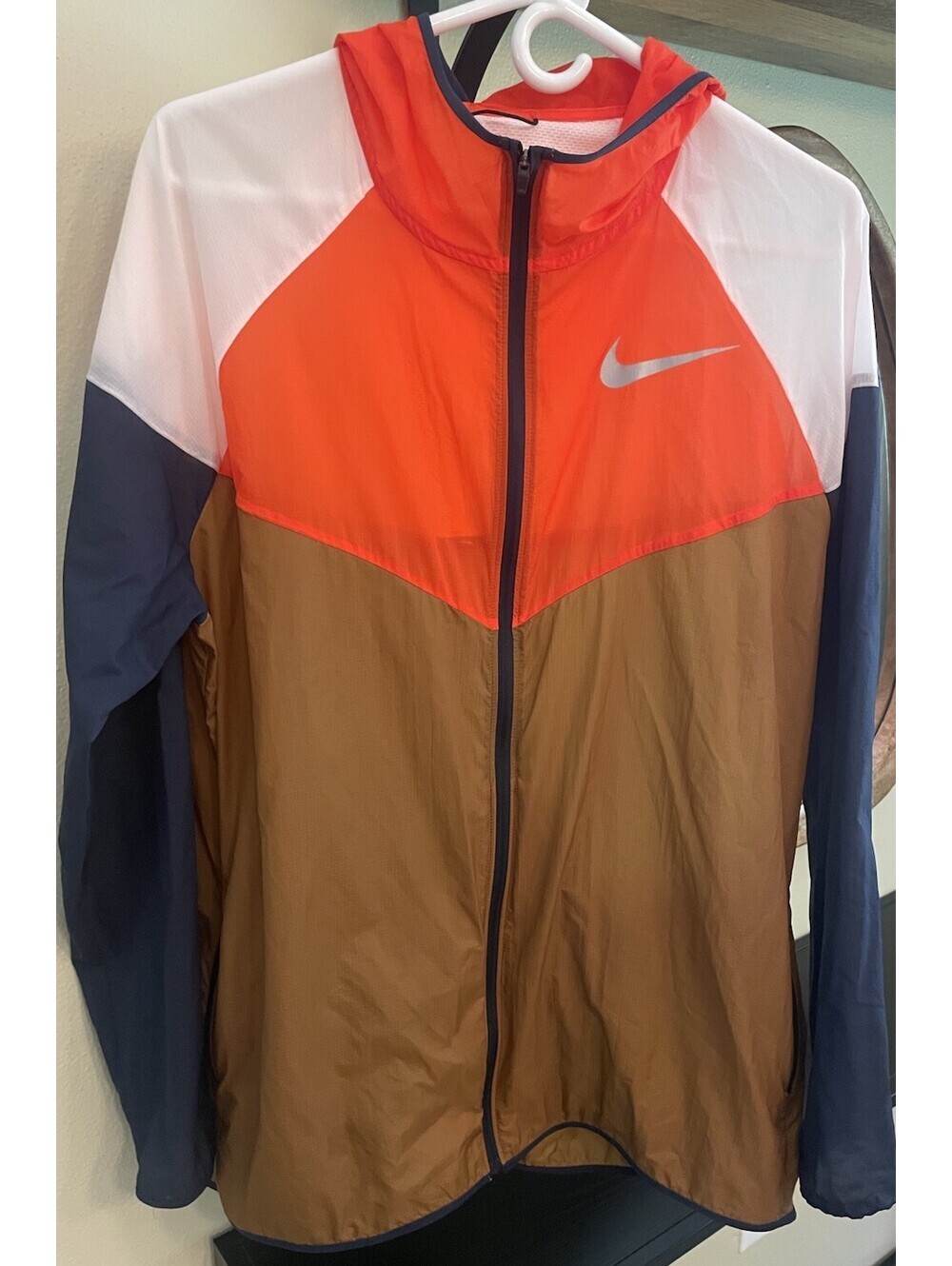 Nike Colorblock Windrunner Power Tech Nylon Hooded Jacket Size Large